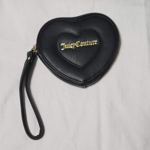Juicy Couture Black Heart Shaped Wristlet